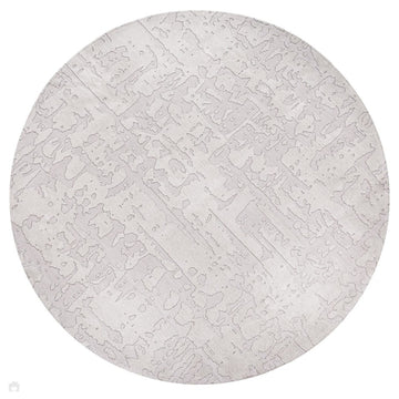 Louis De Poortere Structures Baobab 9198 Tsingy Oyster Washable Polyester Flatweave Round Eco-Rug-Louis De Poortere-Rug Love - The Most Loved Rug Store